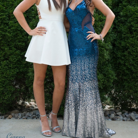 Blue and silver sequin dress - Picture 1 of 2